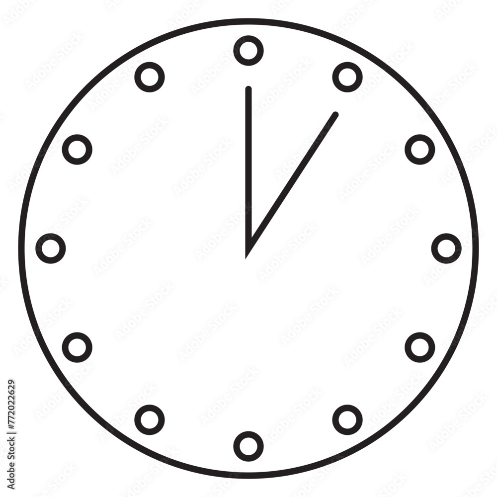 Clock icon in flat style, black timer on white background, business watch. Vector design element for you project. EPS 10/AI