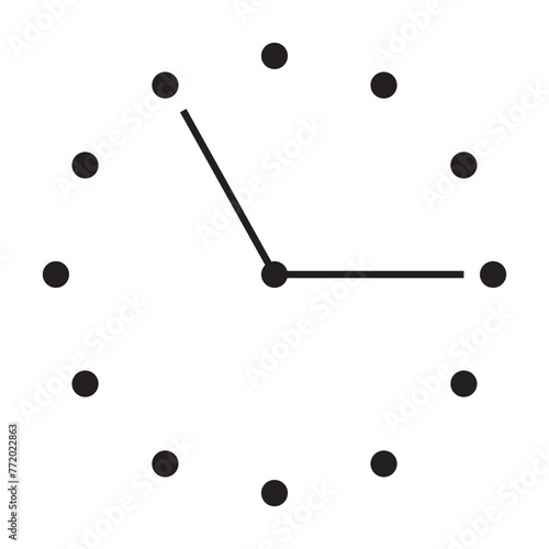 Clock icon in flat style, black timer on white background, business watch. Vector design element for you project. EPS 10/AI