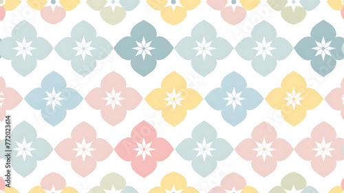 Wallpaper Mural Pastel geometric boho background with abstract acrylic painting simple shapes .generative ai Torontodigital.ca