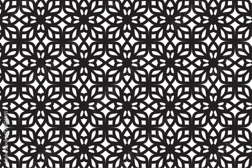 Arabic seamless pattern with arabic and islamic ornament big set on black background 