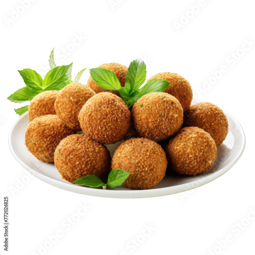 Falafel balls in plate