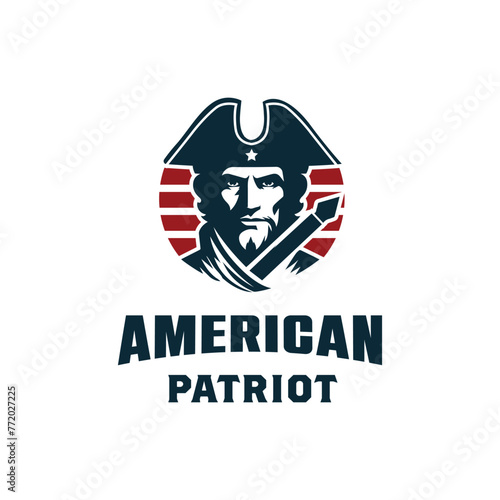 Classic American Patriot Revolution War Logo Design