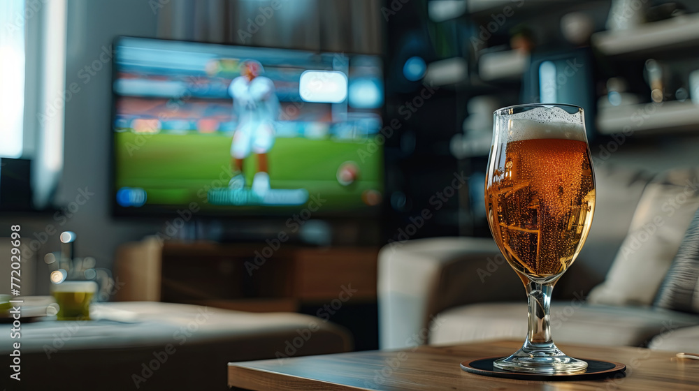 Watch the World Cup on TV with a glass of beer