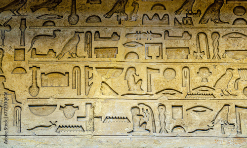 old egyptian hieroglyphs Hieroglyphs is the writing system ancient Egyptians used for inscriptions mostly on walls of temples and tombs, as well as statues, coffins, and sarcophagi