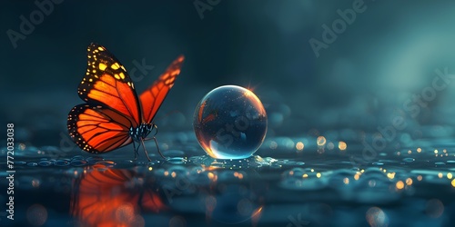 Butterfly Emerging from Thought Cocoon Metamorphosis of the Mind