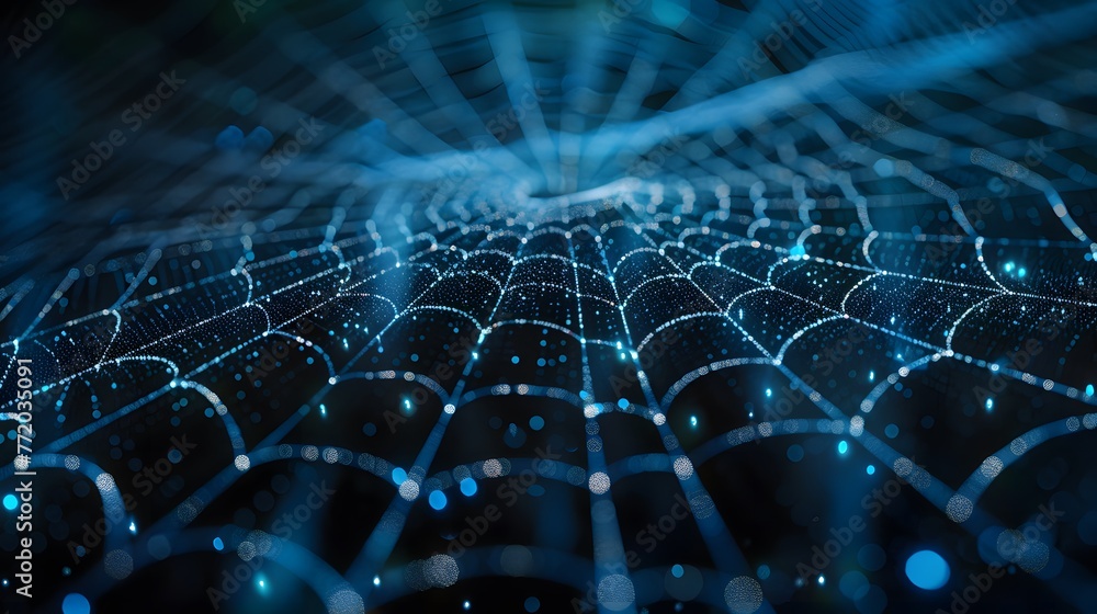 Obraz premium spider web colour - digital world - background style