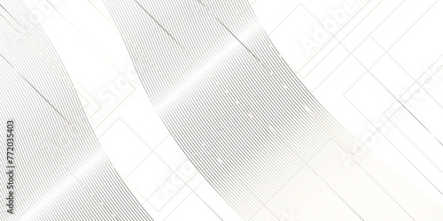 Abstract White and gray wavy lines and geometric design and modern grid background . Beautiful turquoise tulle fabric on white background .digital frequency track equalizer vector illustration .