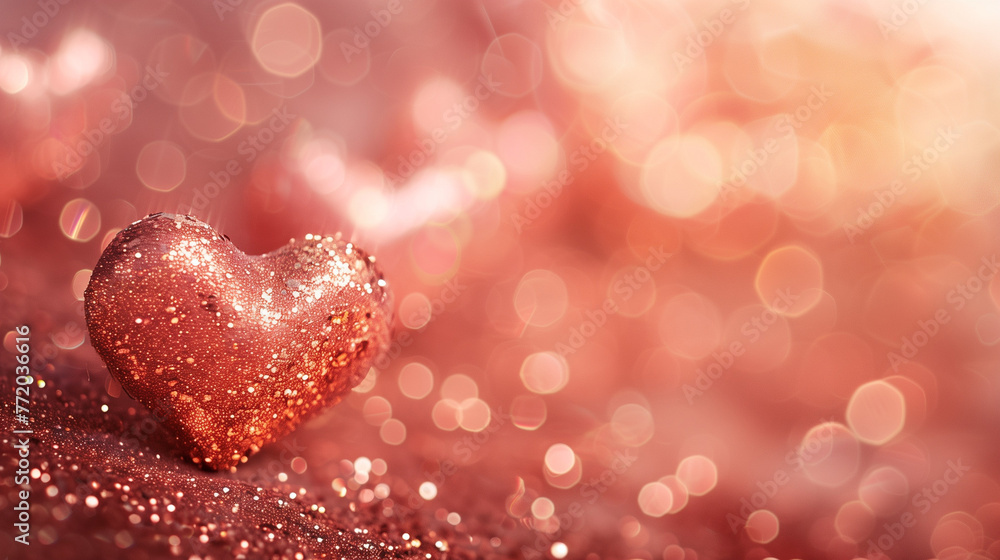 Fototapeta premium rose gold heart shape background image