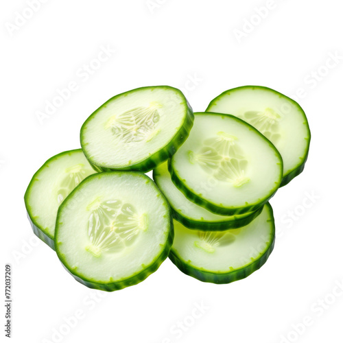 Fresh cucumber slices
