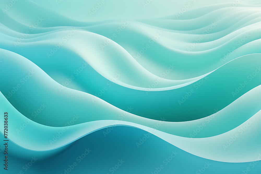 Fluidity in Motion: Sky Blue Abstract Wavy Curves Background