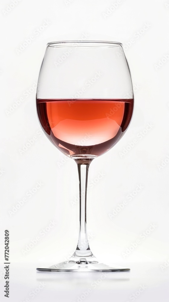 Glass of wine isolated on white background Generative, ai