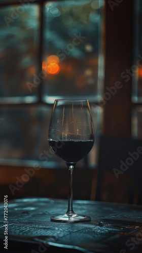 Glass of wine background Generative, ai