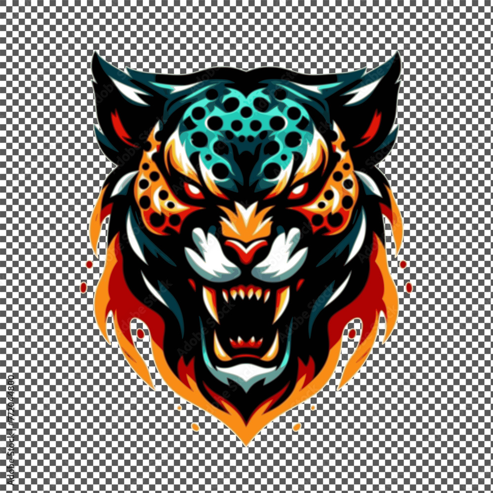 Leopard head in vector style, suitable for esport logo Leopard head in vector style, suitable for esport logo