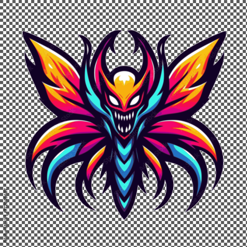 Fototapeta premium butterfly head in vector style, suitable for esport logo