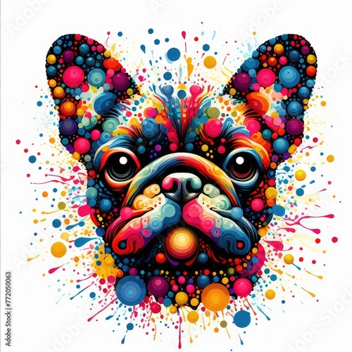 Isolated Colorful Dog on a Clear PNG Canvas, Generative AI photo