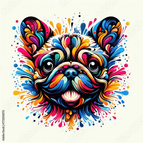 Isolated Colorful Dog on a Clear PNG Canvas  Generative AI