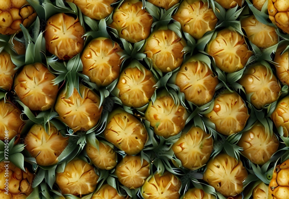 Pineapple skin texture, generative AI Pineapple skin texture, generative AI