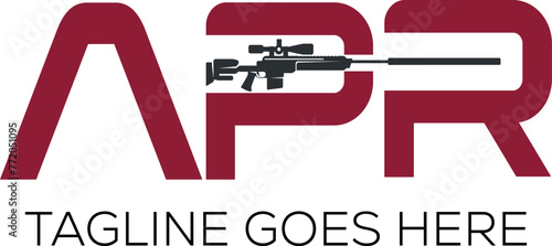 APR Gun Shooting Logo Design