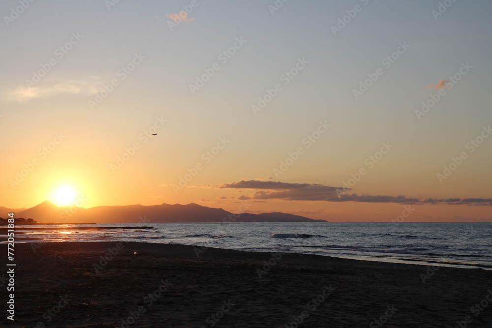 Naklejka premium herrlicher Sonnenuntergang