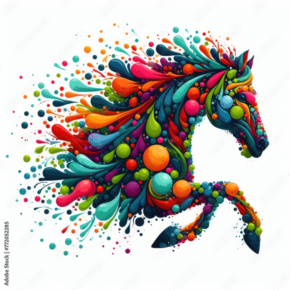 Obraz premium Isolated Colorful Animal on a Clear PNG Canvas, Generative AI