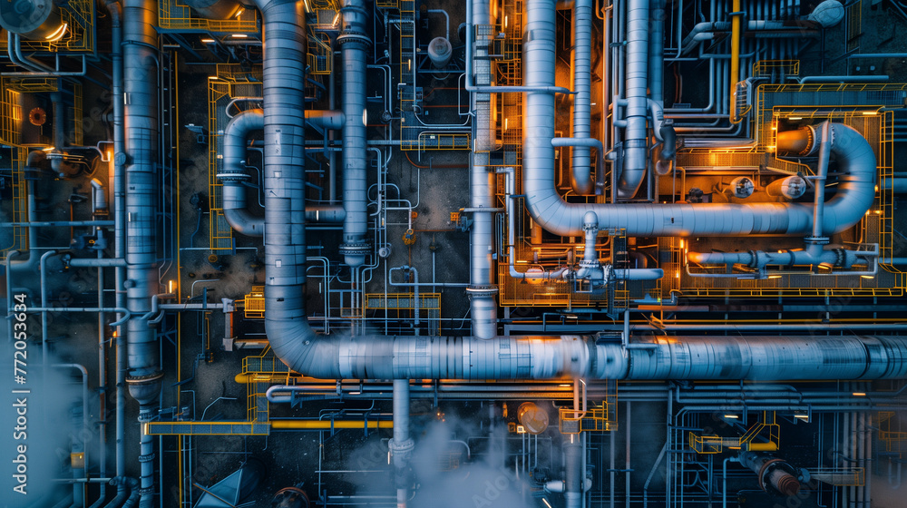 Realistic image of Precision in Motion: The Intricate World of Industrial Machinery Realistic image of Precision in Motion: The Intricate World of Industrial Machinery