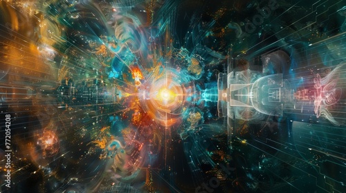 Quantum computing as the heart of a new digital renaissance visualized in stunning