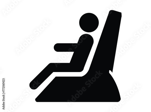 massage chair icon, electrical masseur, treatment muscles back and legs, thin line symbol on white background vector