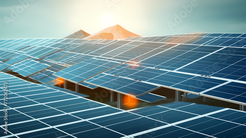 Solar cell power station solar panel group
