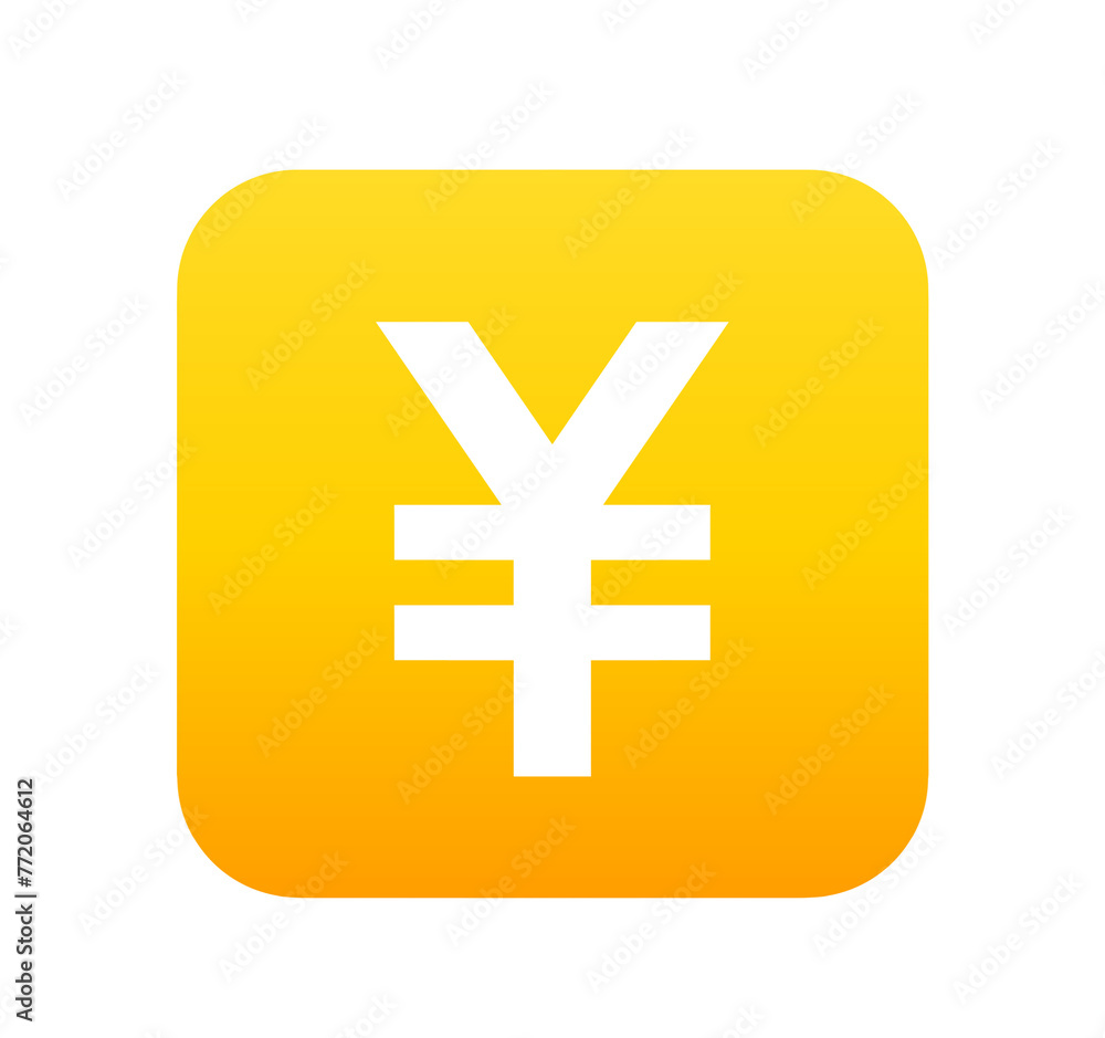 Fototapeta premium 黄色いグラデーションの円マーク