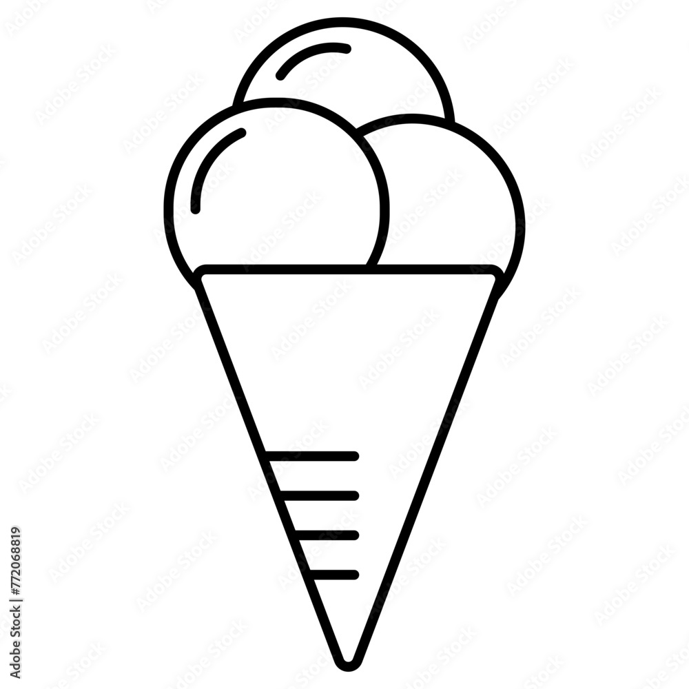 ice cream icon, simple vector design