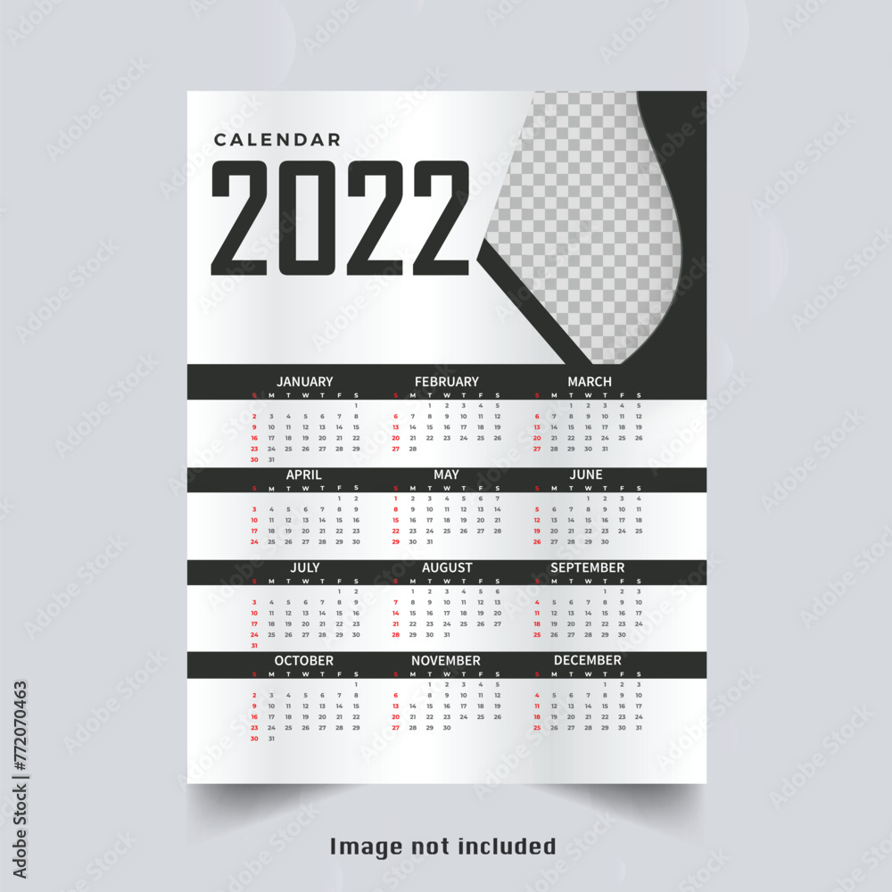 2025 new year calendar, week starts on Monday Stock Vector | Adobe Stock