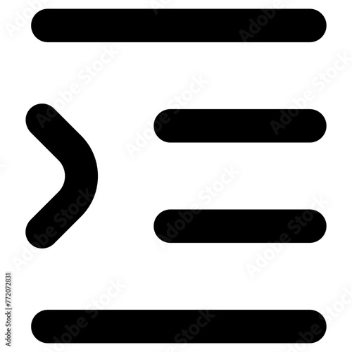 indent icon, simple vector design