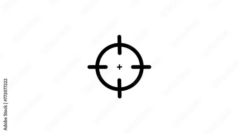Target element composed of rectangles and crosses icon animation. Target element composed of rectangles and crosses icon animation.