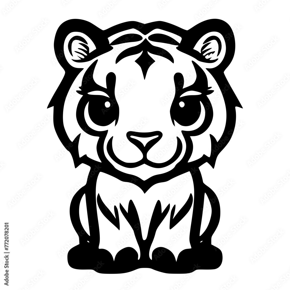 Tiger head vector graphic design illustration isolated on white background Tiger head vector graphic design illustration isolated on white background