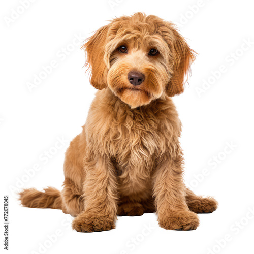 cute dog looking isolated on white