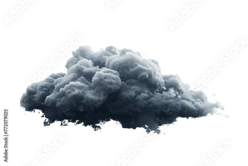 Thunder cloud isolated on transparent background