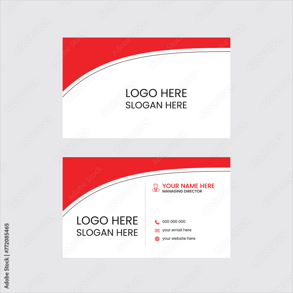 Minimalist business card design template Minimalist business card design template