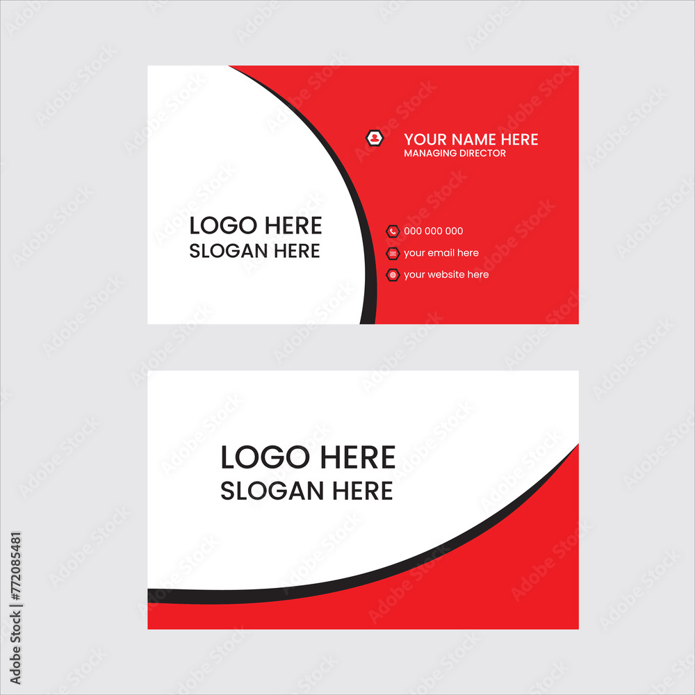 Minimalist business card design template Minimalist business card design template