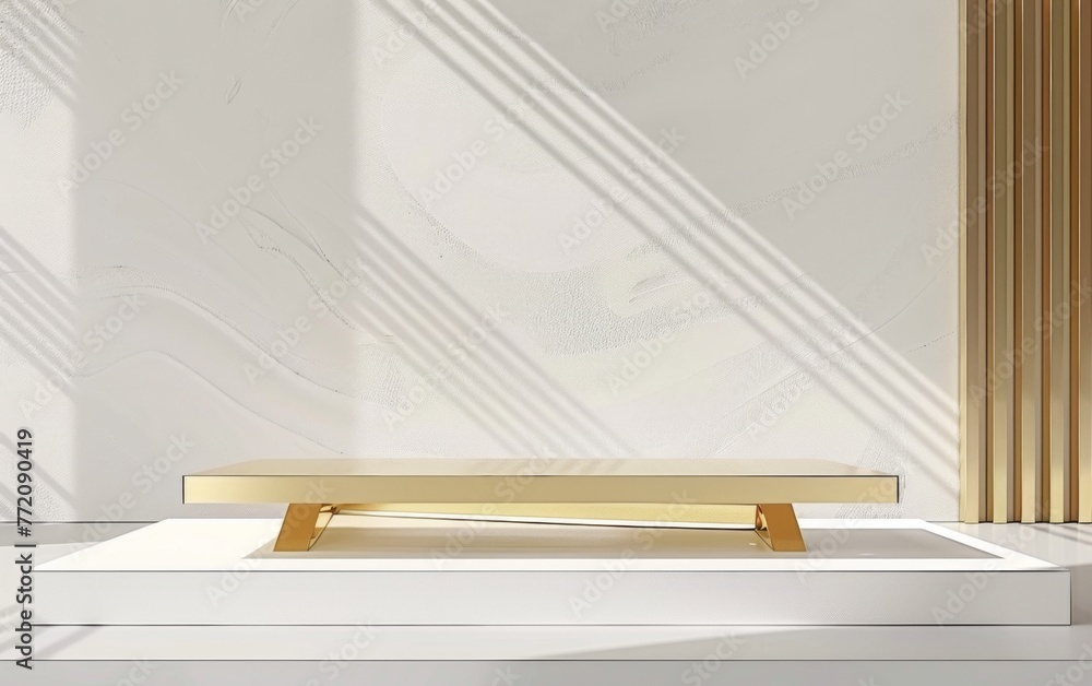 A golden platform to showcase your product A golden platform to showcase your product