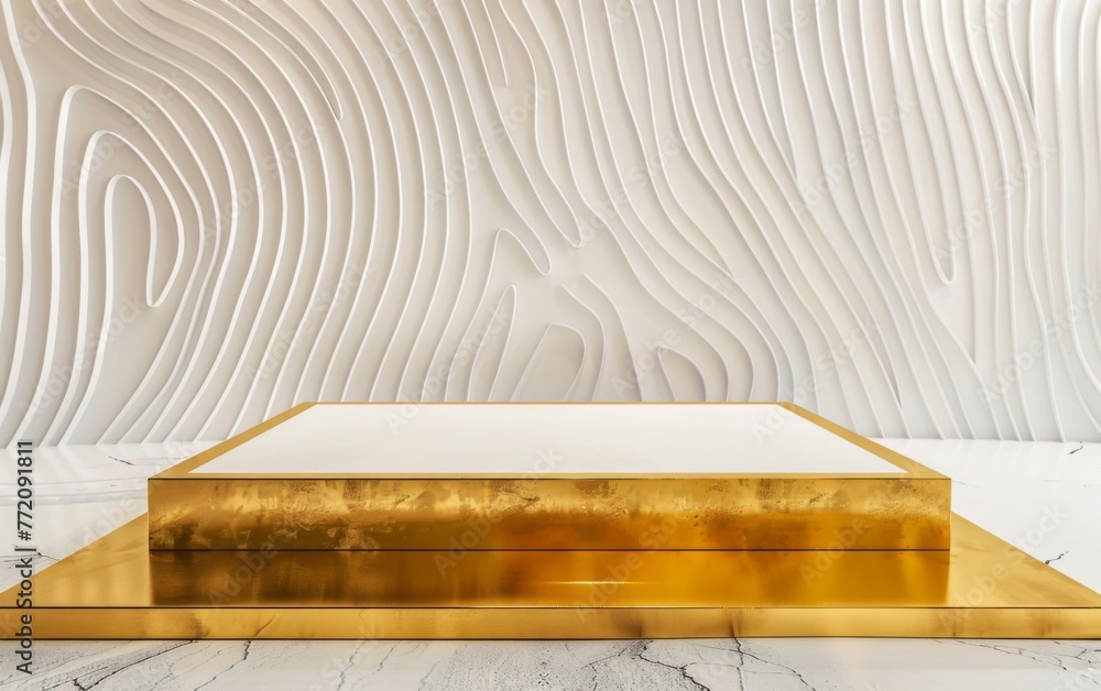 A golden platform to showcase your product A golden platform to showcase your product