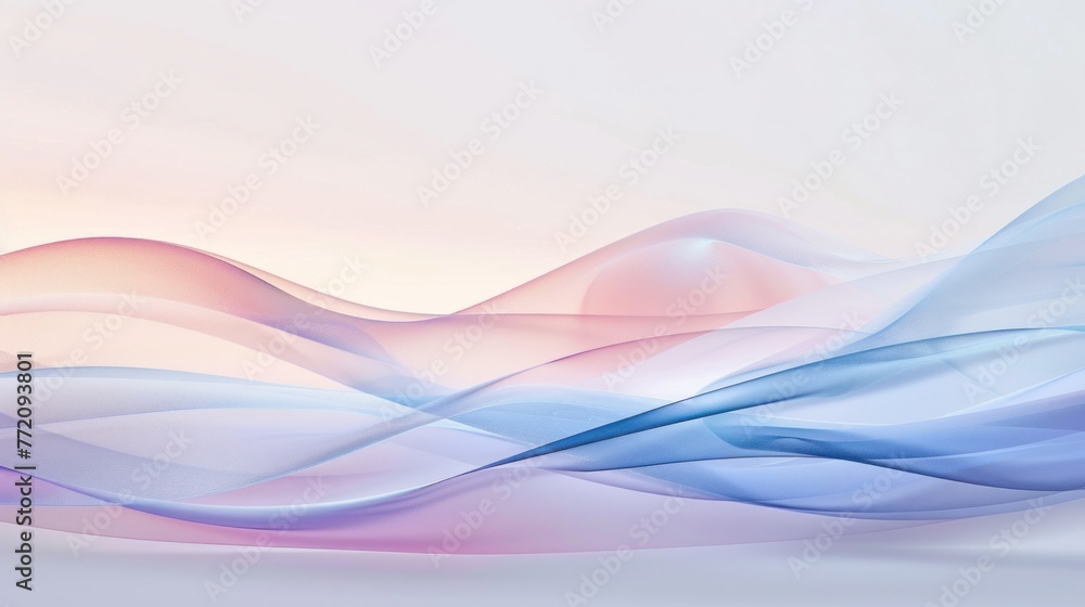 Abstract background with flowing pastel colors and soft, wavy lines suggesting calmness and fluidity in a digital art style. Abstract background with flowing pastel colors and soft, wavy lines suggesting calmness and fluidity in a digital art style.