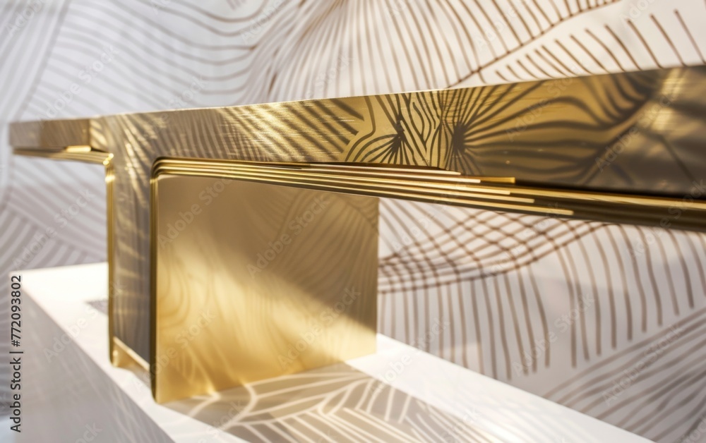 A golden platform to showcase your product A golden platform to showcase your product