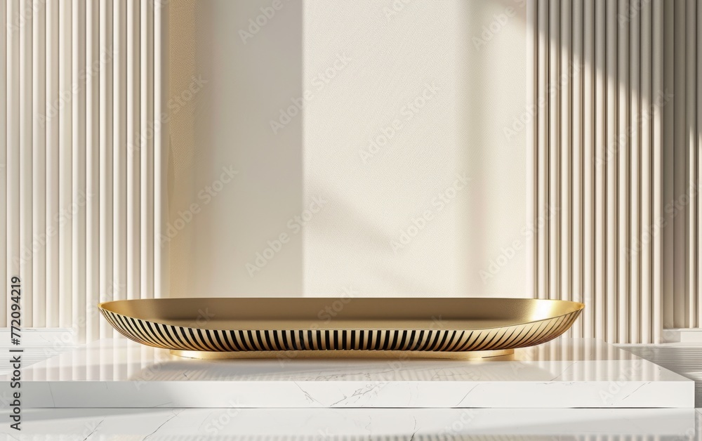 A golden platform to showcase your product A golden platform to showcase your product