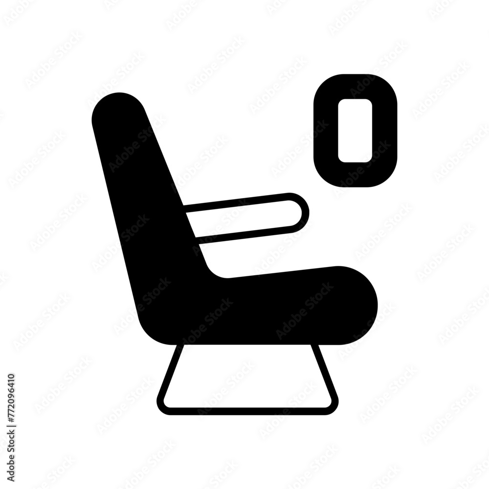 seat icon. black fill icon seat icon. black fill icon