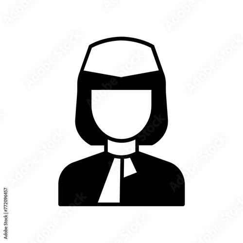 stewardess icon. black fill icon