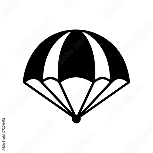 parachute icon. black fill icon