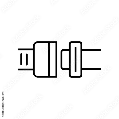 Seat belt icon. outline icon