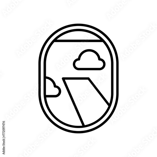 airplane window icon. outline icon