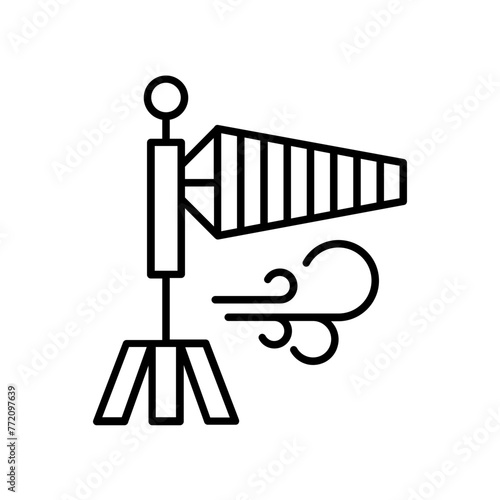 Windsock icon. outline icon