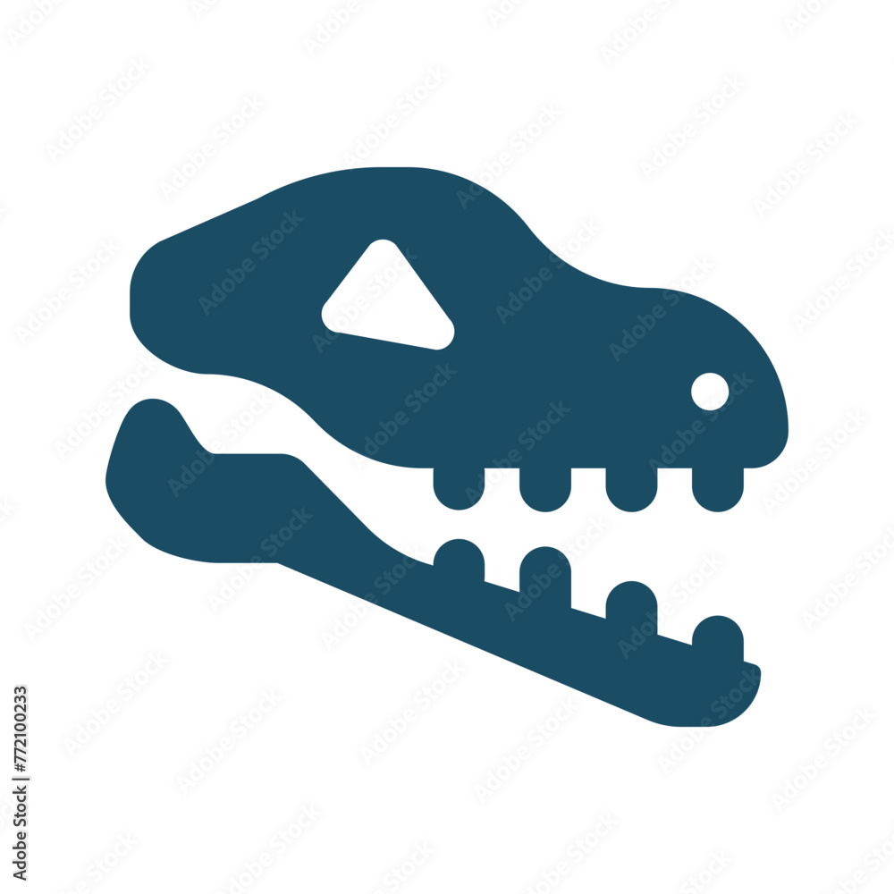Dinosaur skull, skeleton, fossil svg cut file. Isolated vector illustration. Dinosaur skull, skeleton, fossil svg cut file. Isolated vector illustration.